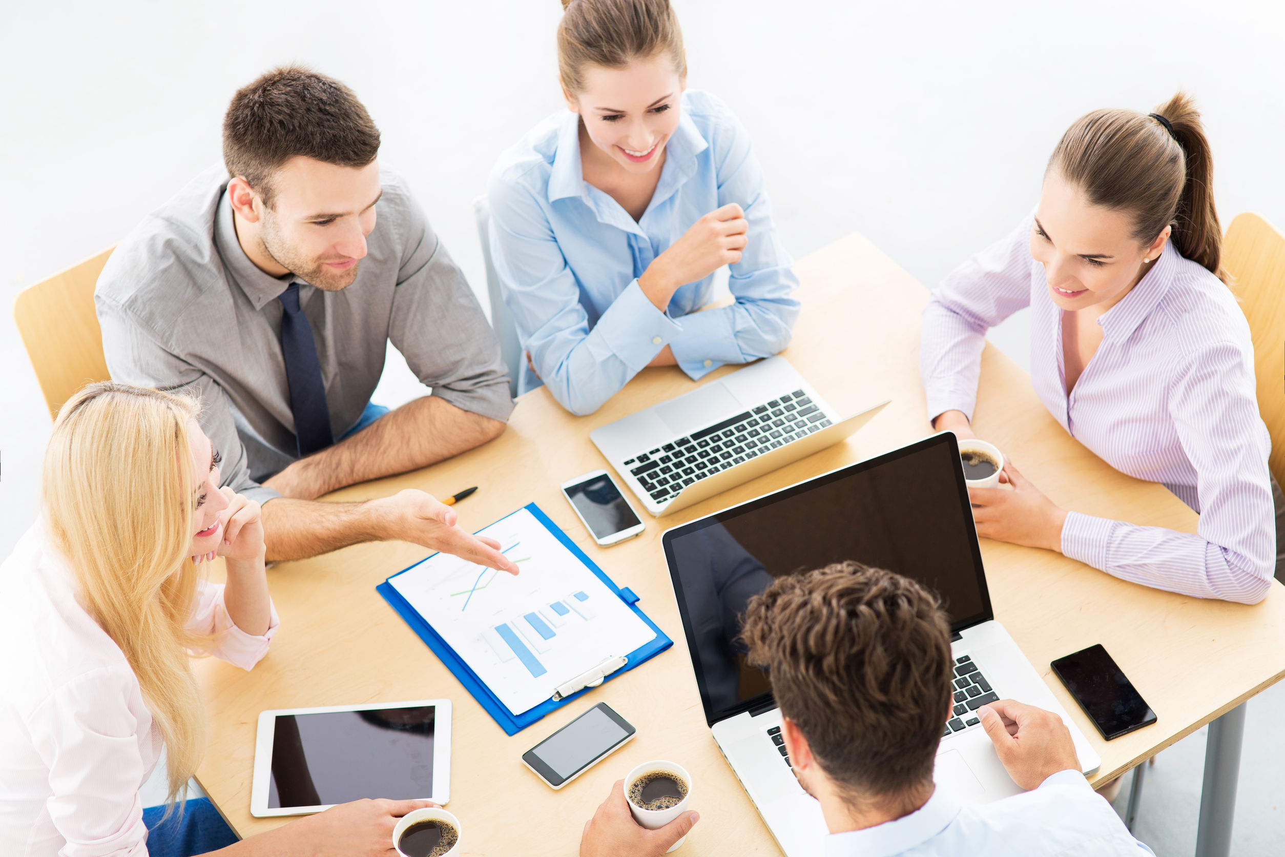 business people meeting at table