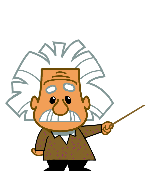Einstein character explaining SMART system