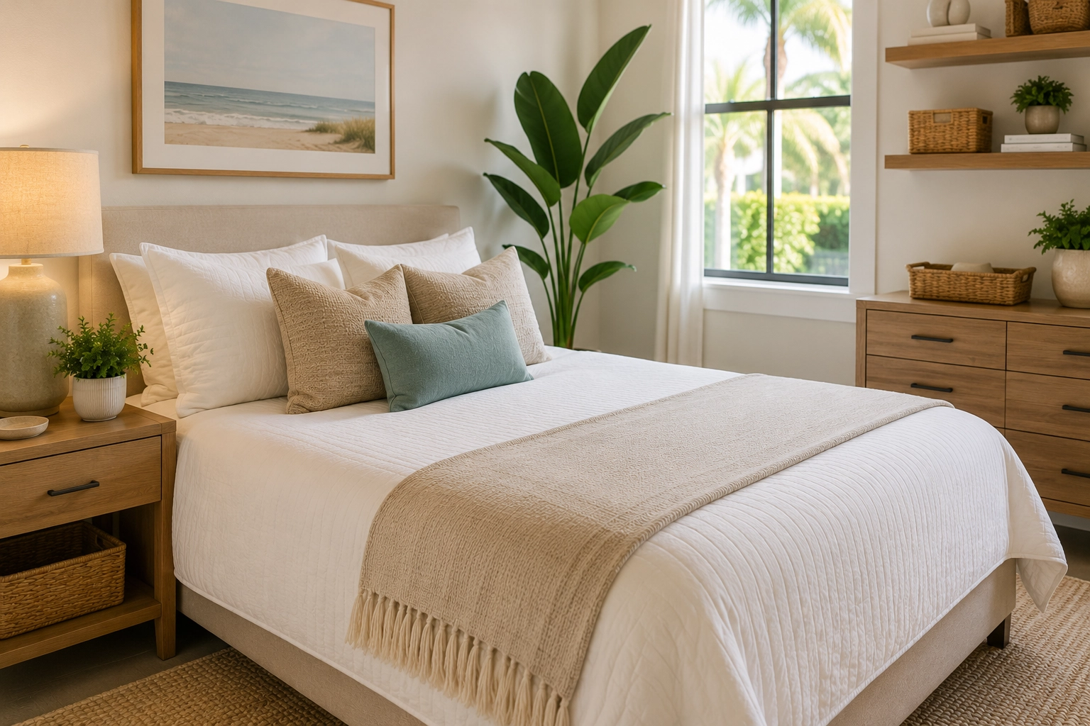 clutter-free bedroom